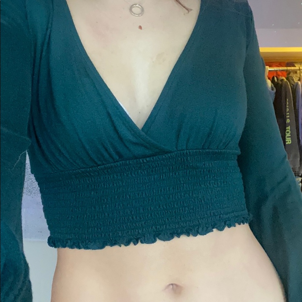 Green flowy urban outfitters top
